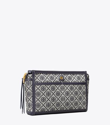 T Monogram Jacquard Travel Pouch