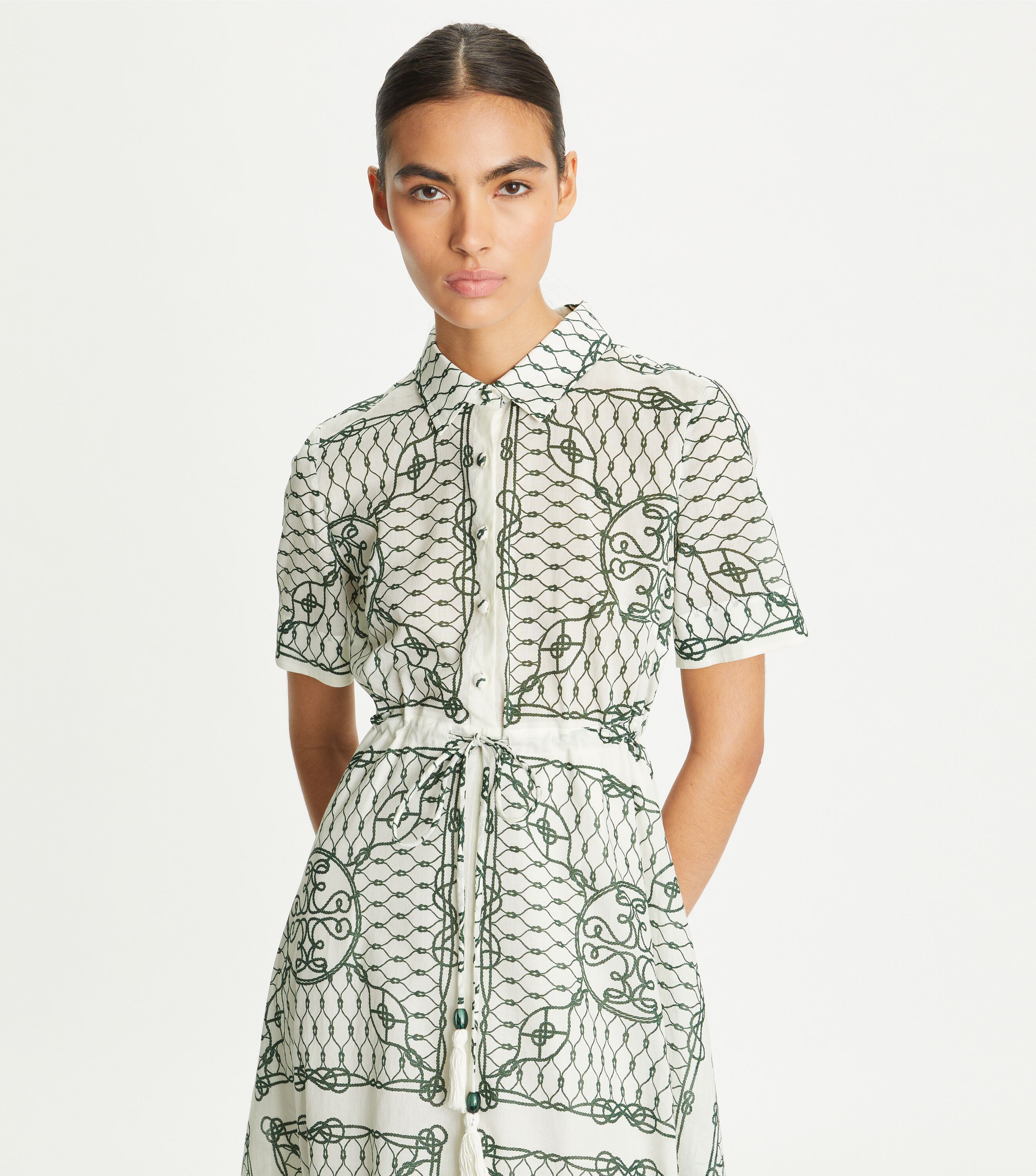 Tory Burch Printed Cotton Shirtdress Tory Burch KW