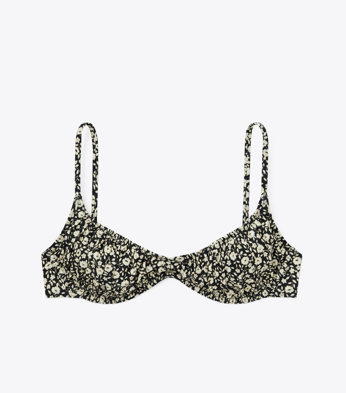 Printed Shirred Underwire Bikini Top