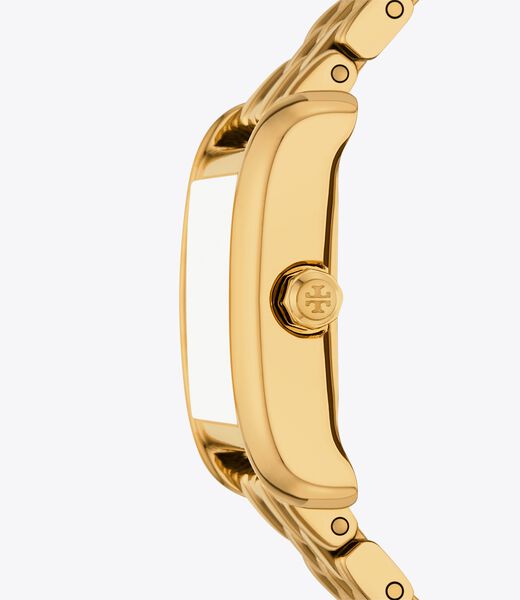 tory burch ساعة ميني إليانور ذات اللفة المزدوجة