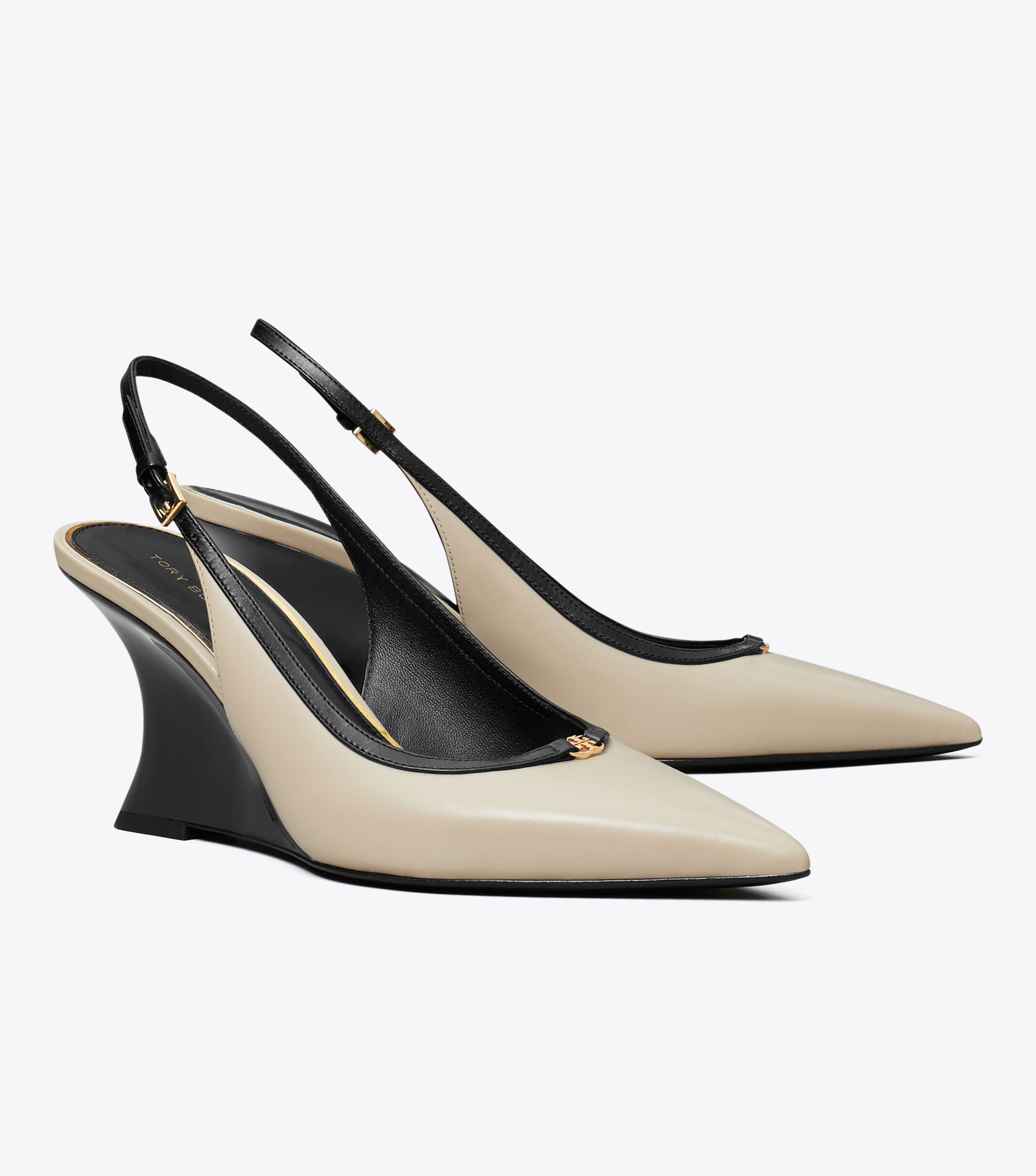 レザー★送料&関税込み★Tory Burch★SPLIT DOUBLE T PUMP ゴールドレザー送料&関税込み☆Tory Burch☆SPLIT DOUBLE T PUMP