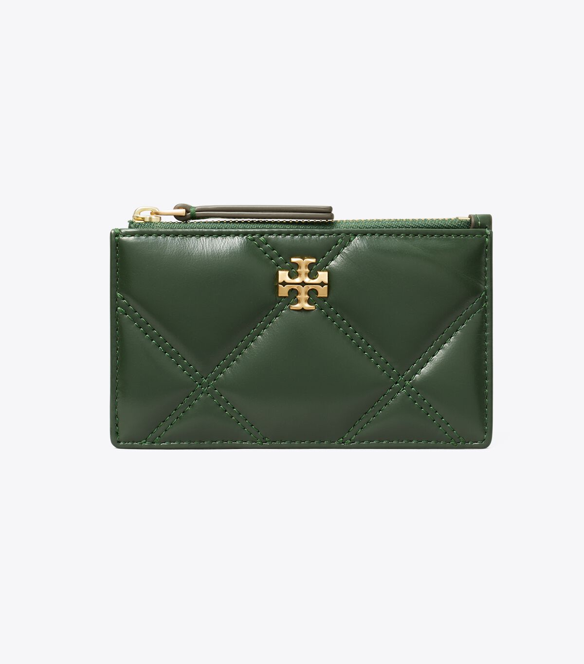 tory burch kira diamond quilt zip card case