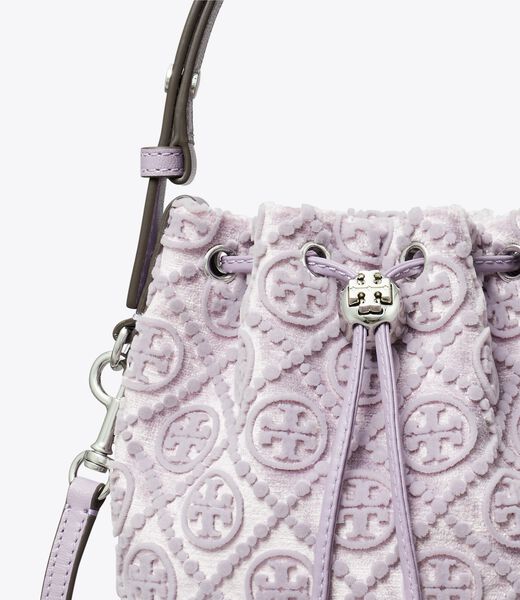 tory burch t monogram fil coupe mini bucket bag