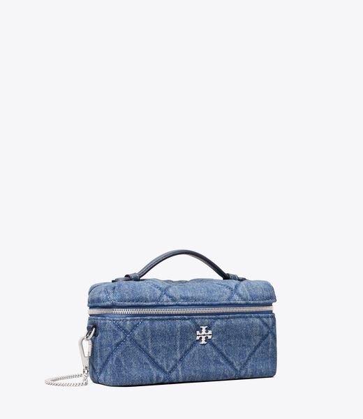 Kira Diamond Quilt Denim Vanity Case tory burch kira diamond quilt denim vanity case