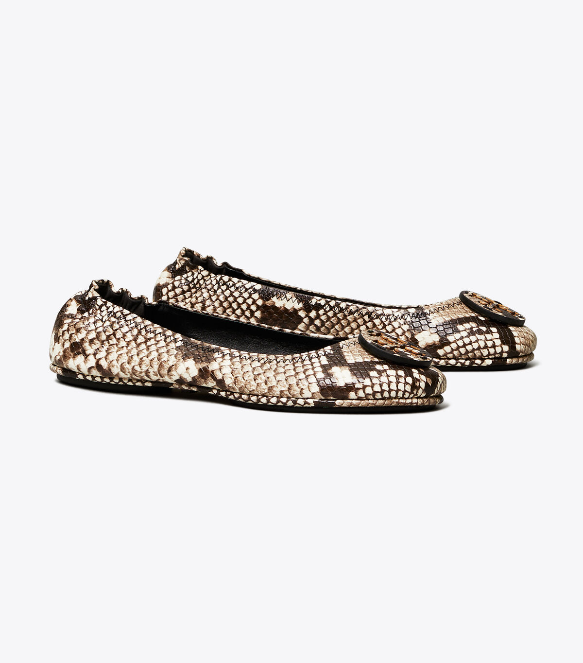 Minnie Travel Ballet Flat, Embossed Leather