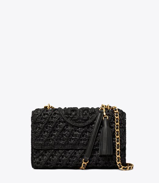 Fleming Raffia Convertible Shoulder Bag