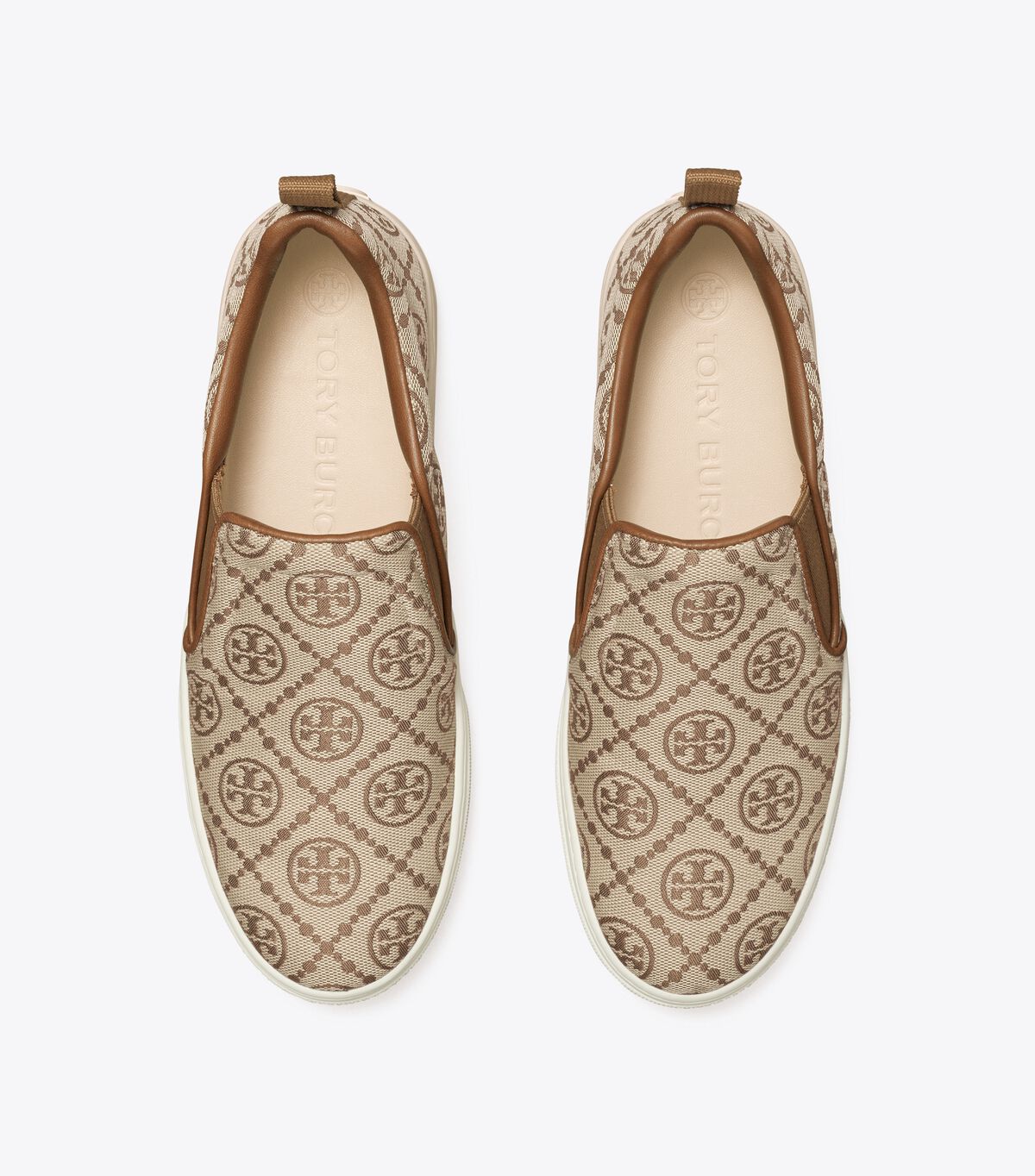 tory burch t monogram slip on sneaker