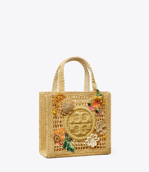 tory burch mini ella embellished hand crocheted tote