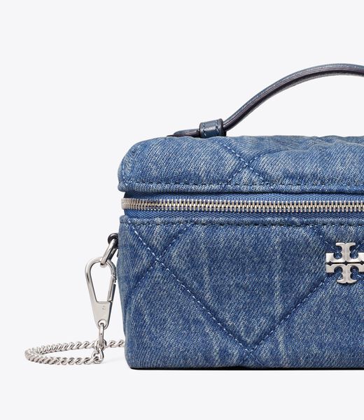 Kira Diamond Quilt Denim Vanity Case tory burch kira diamond quilt denim vanity case