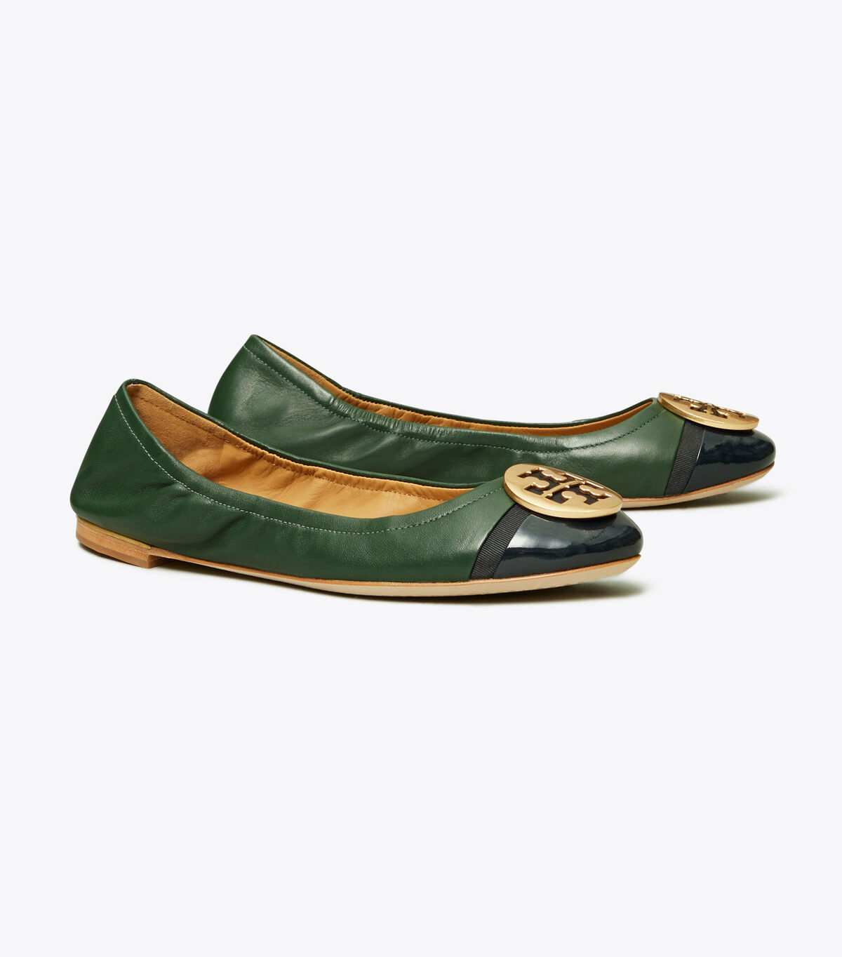 tory burch minnie patent cap toe ballet flat