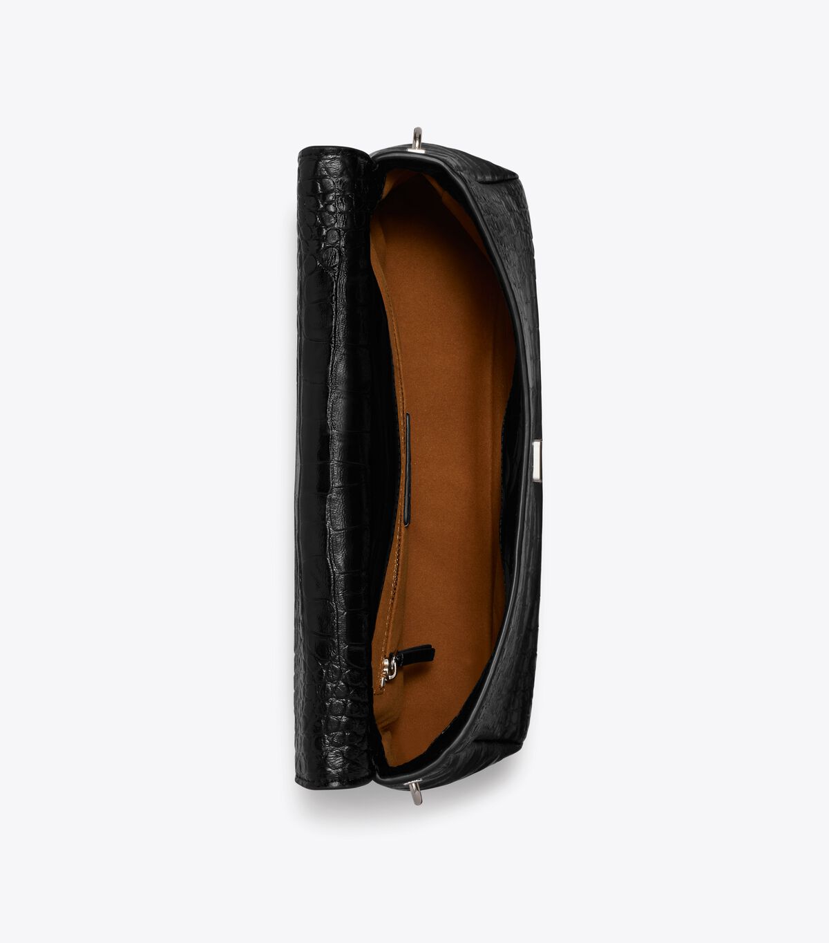 Charlie Croc-Embossed Shoulder Bag tory burch charlie croc embossed shoulder bag