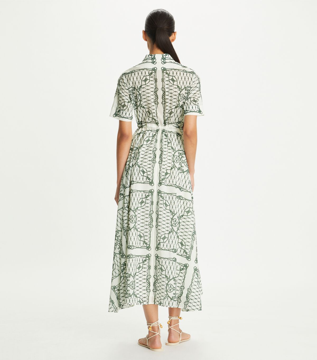 tory burch printed cotton shirtdress