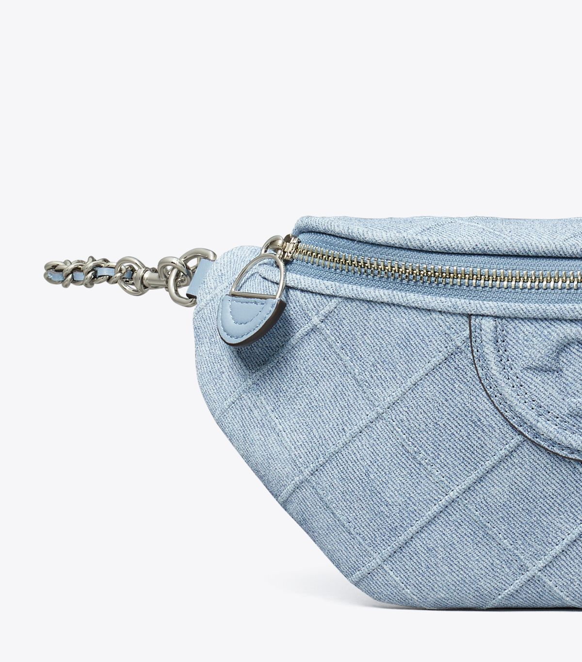 tory burch fleming denim print suede belt bag