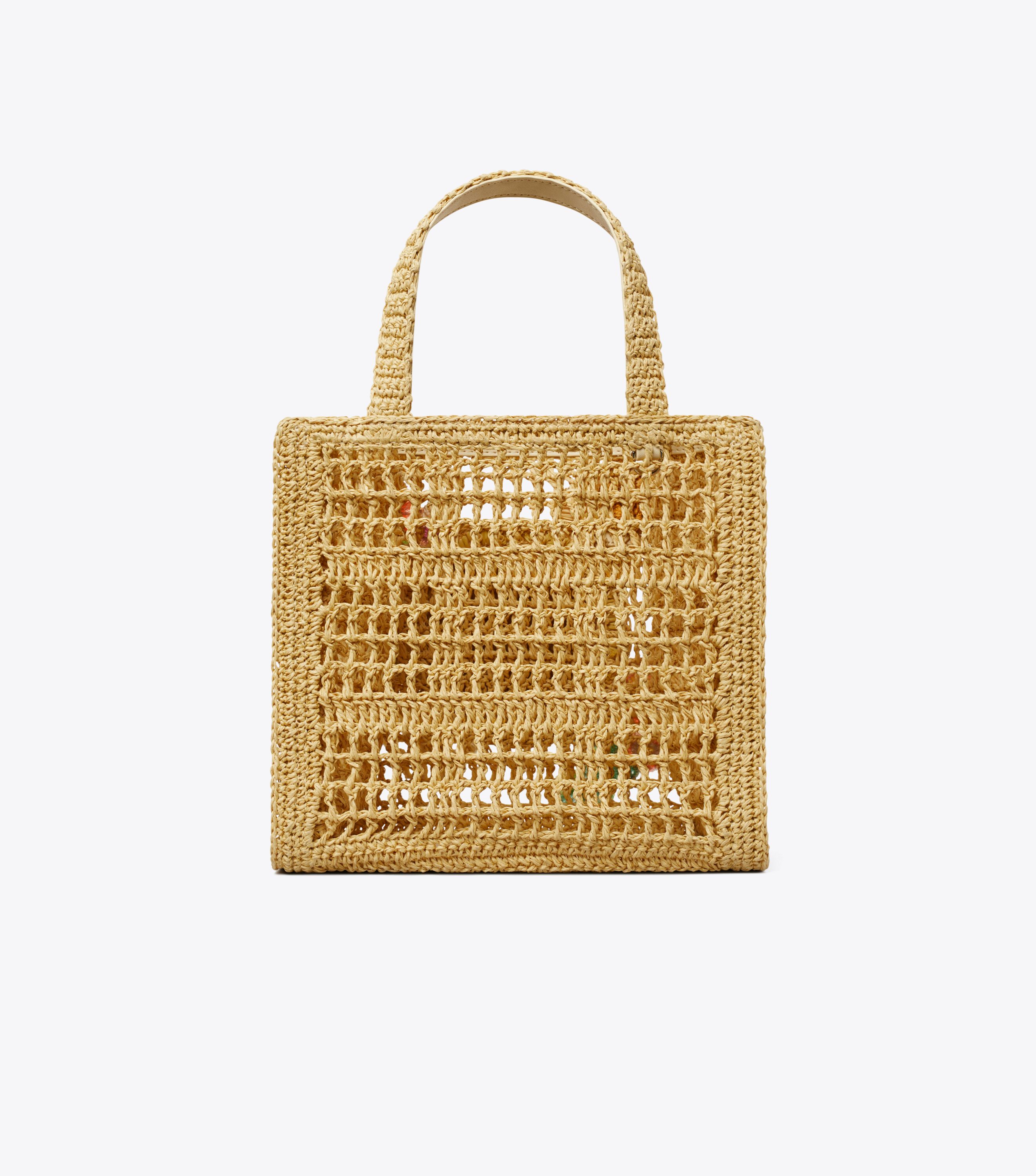 【Tory Burch】Ella Hand Crocheted Small Tote Ella Hand-Crocheted Small Tote | Designer Satchels, Handbags