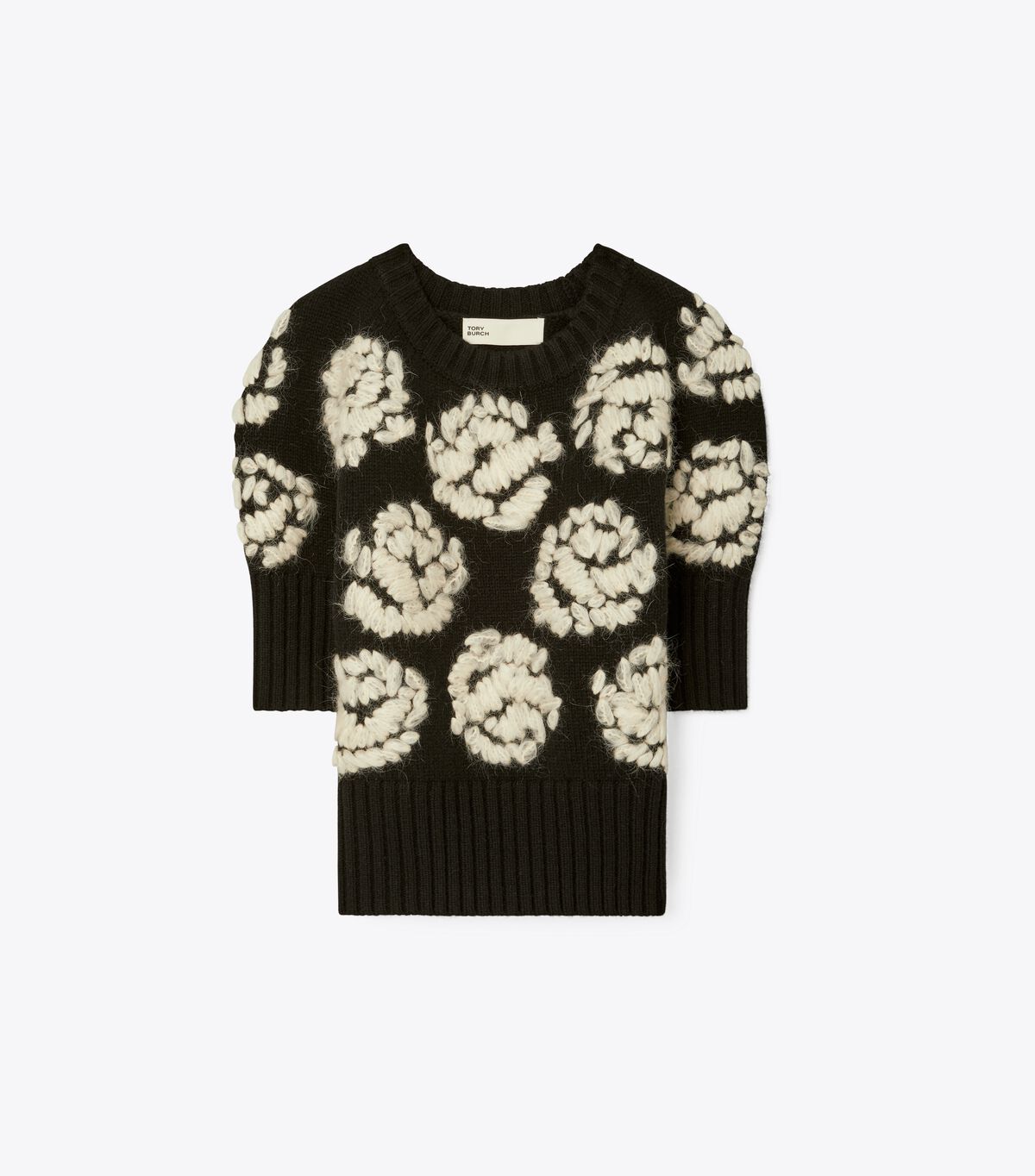 tory burch rose embroidered sweater