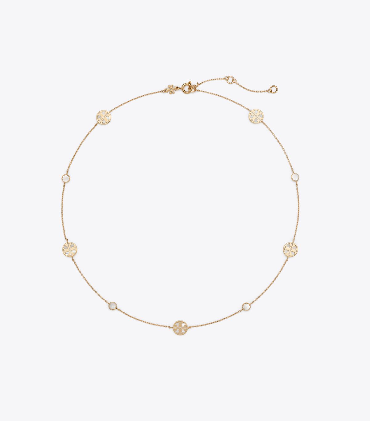 tory burch icon mother of pearl necklace