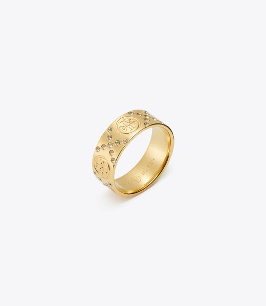 tory burch t monogram pave ring