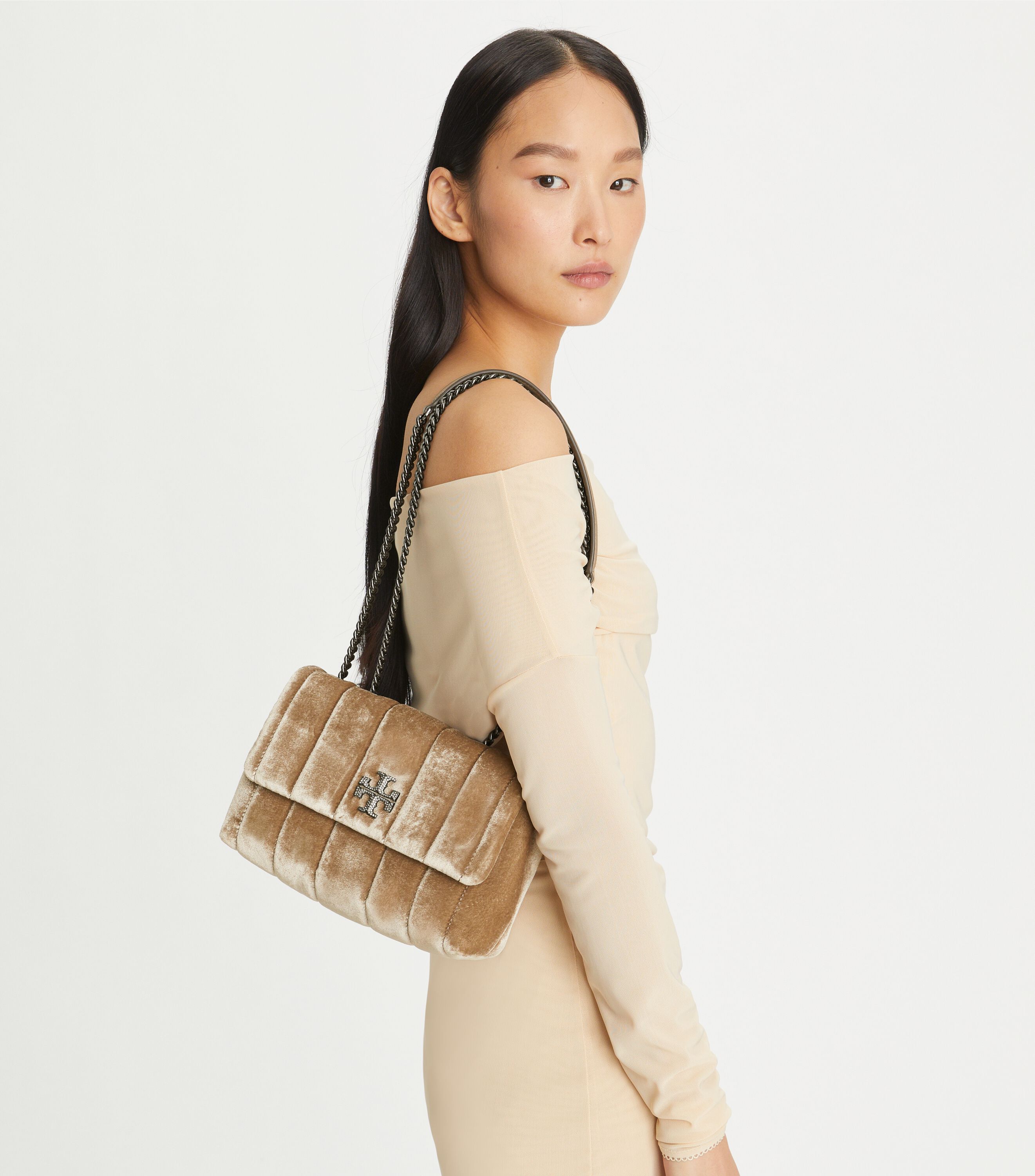 Tory burch velvet bag new arrivals