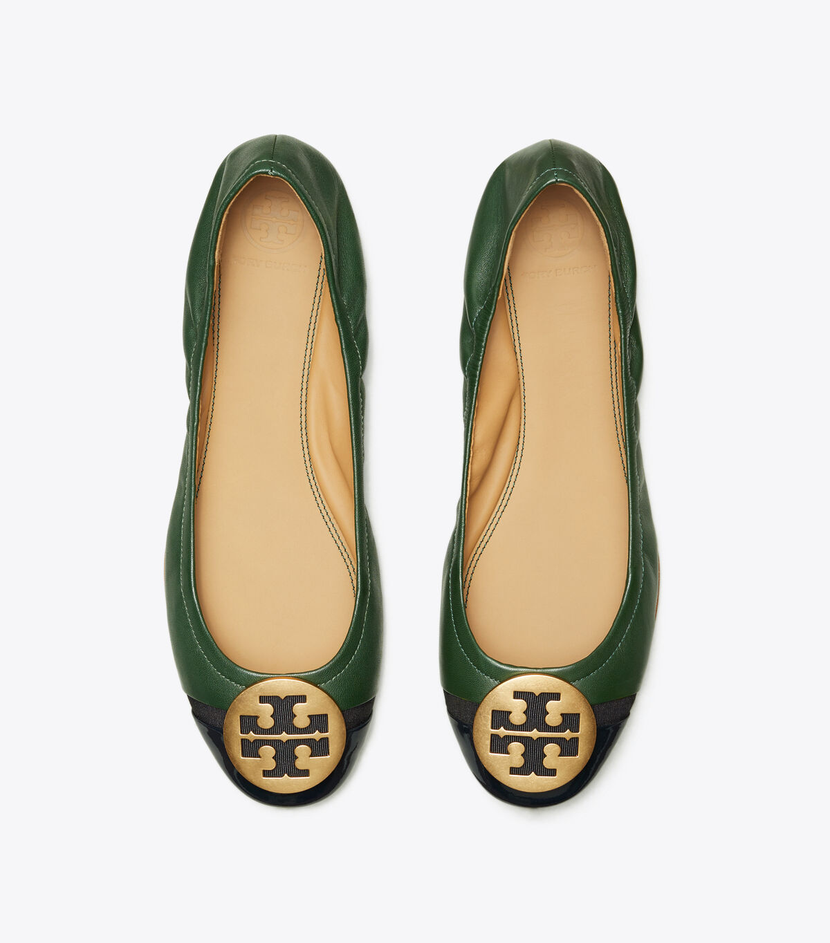 tory burch minnie patent cap toe ballet flat
