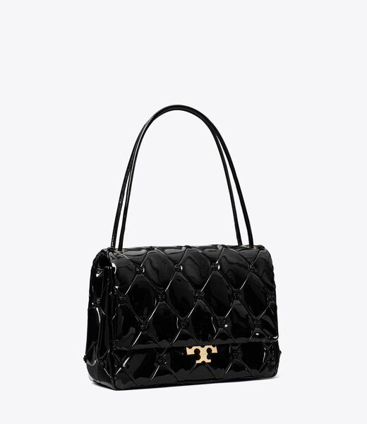 Bunny Knot Runway Patent Leather Shoulder Bag tory burch bunny knot runway patent leather shoulder bag