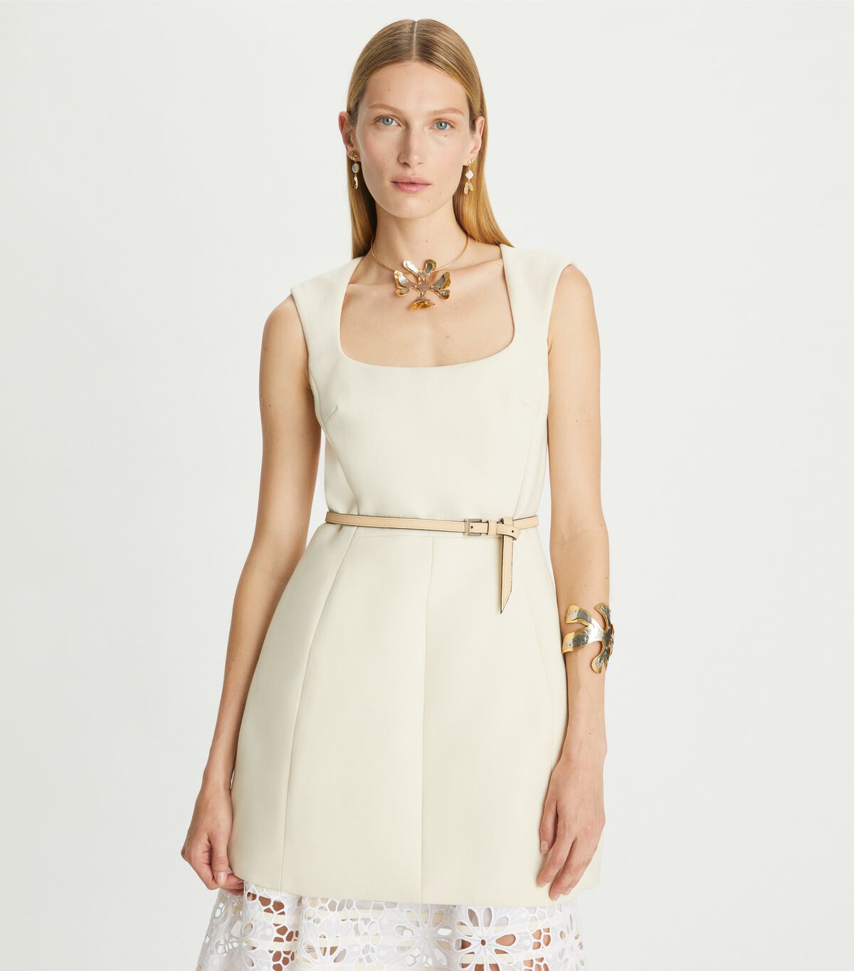 Double Faced Wool Minidress Ready To Wear Tory Burch