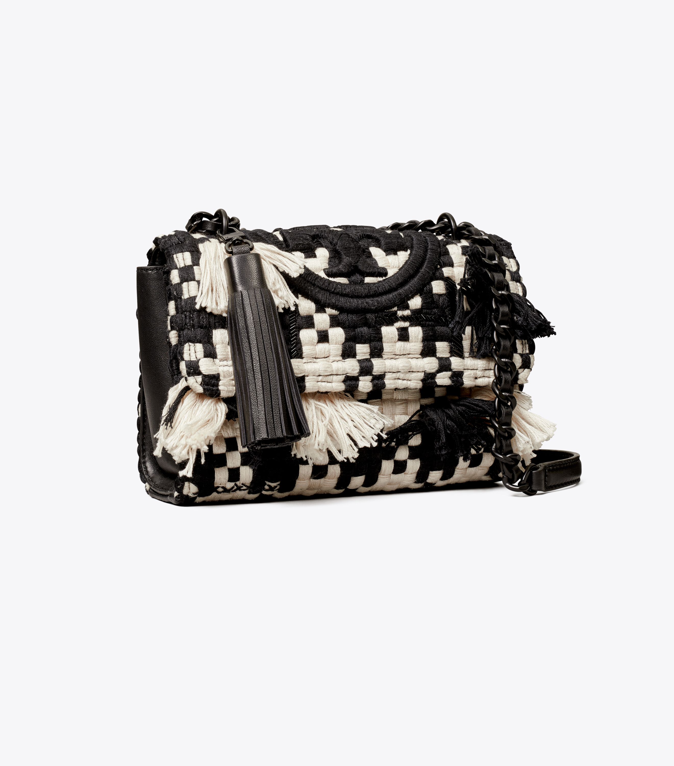 Tory burch fleming store tweed convertible shoulder bag
