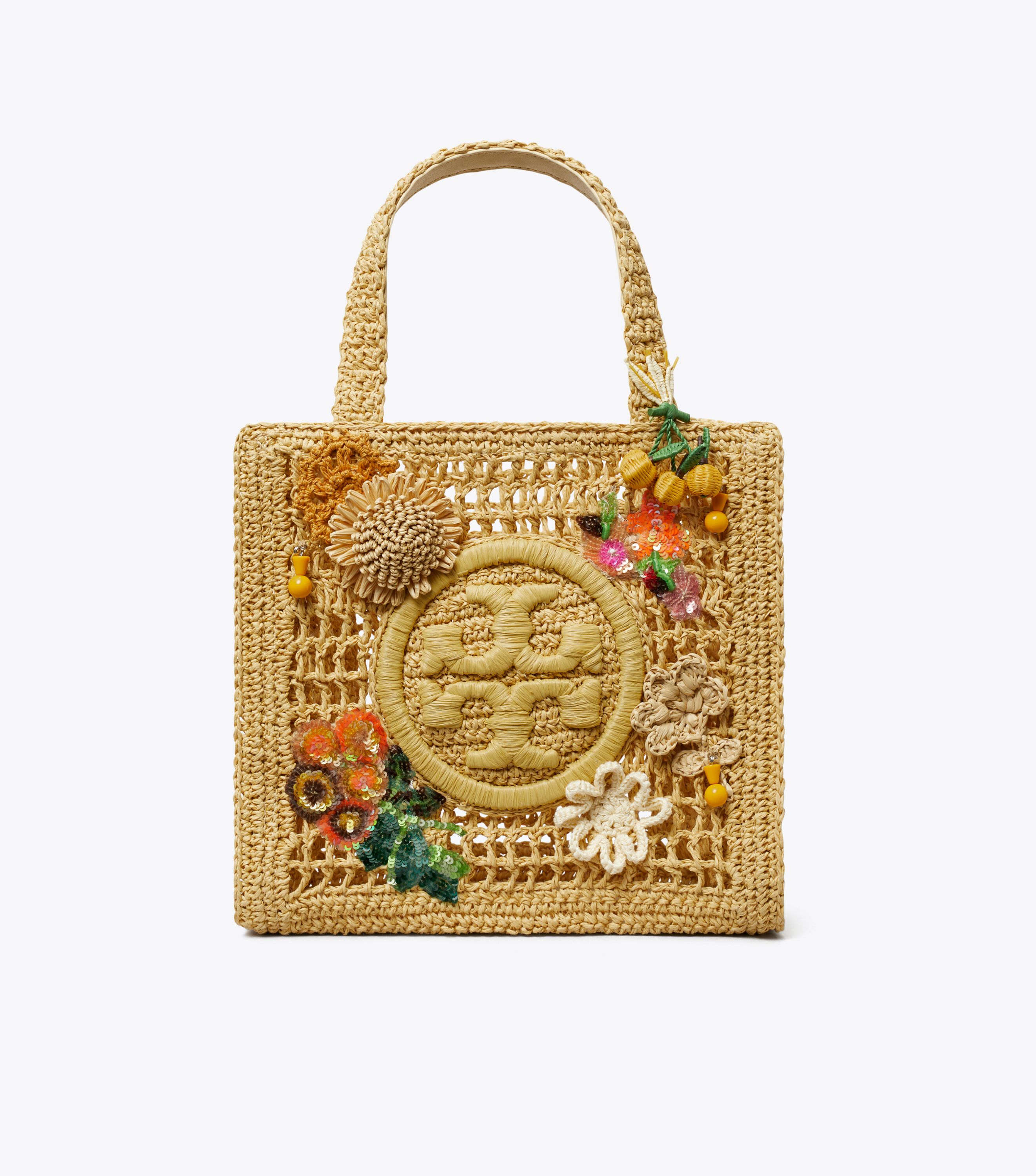 Mini Ella Embellished Hand-Crocheted Tote, Multi | Tory Burch KW