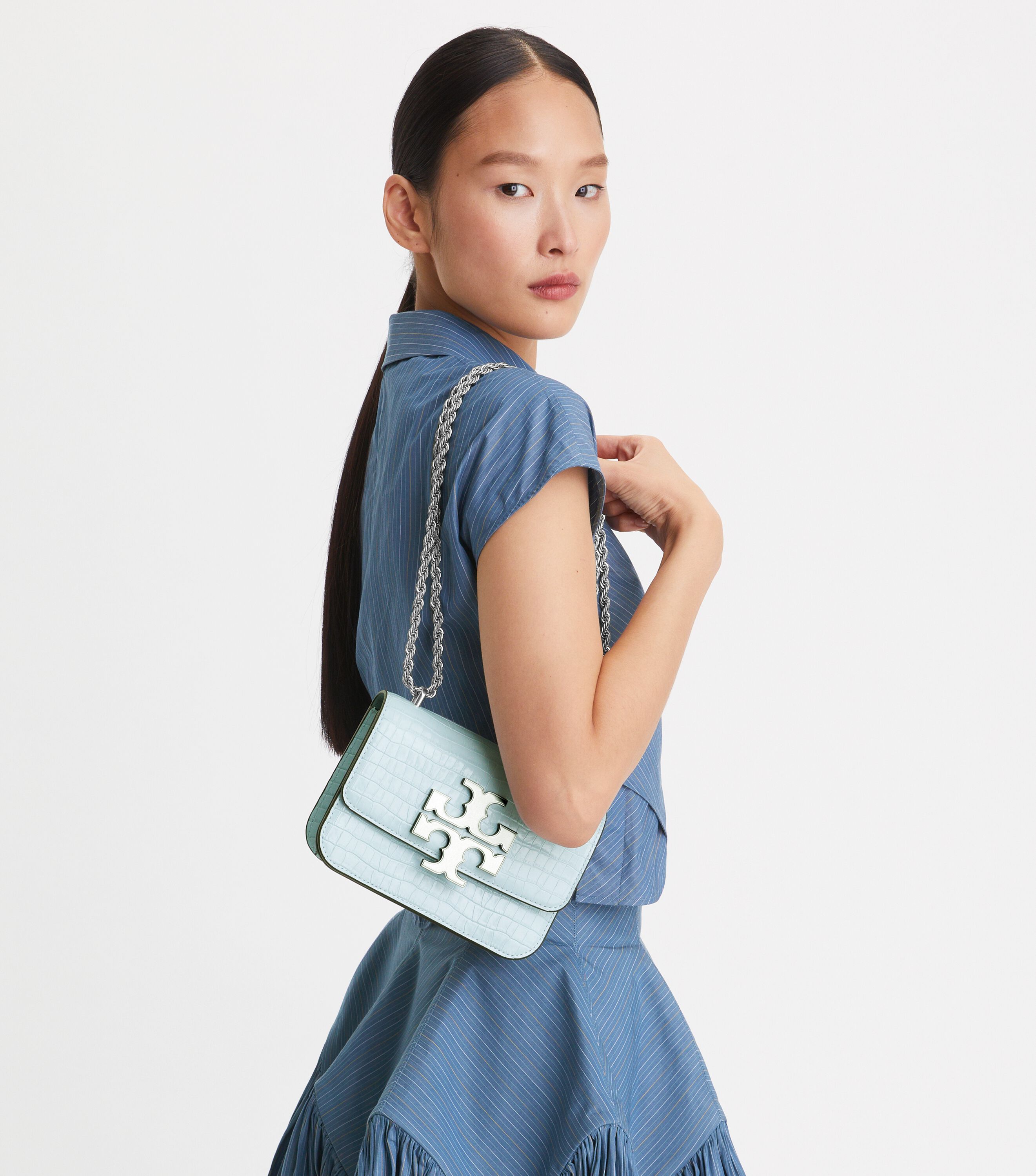 Tory burch sales embossed satchel