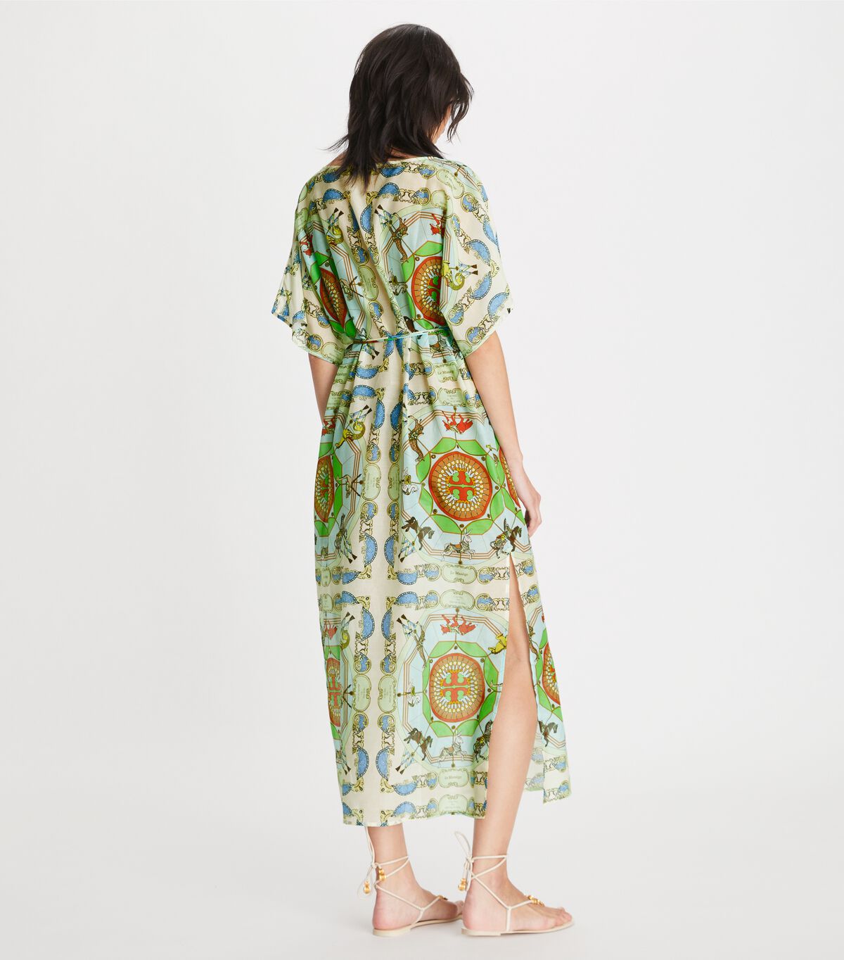 tory burch printed cotton silk caftan