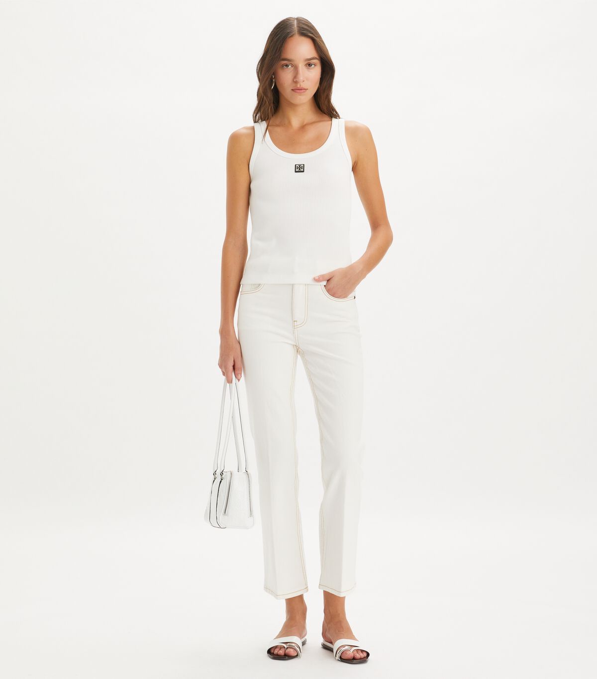 tory burch cropped flare jean