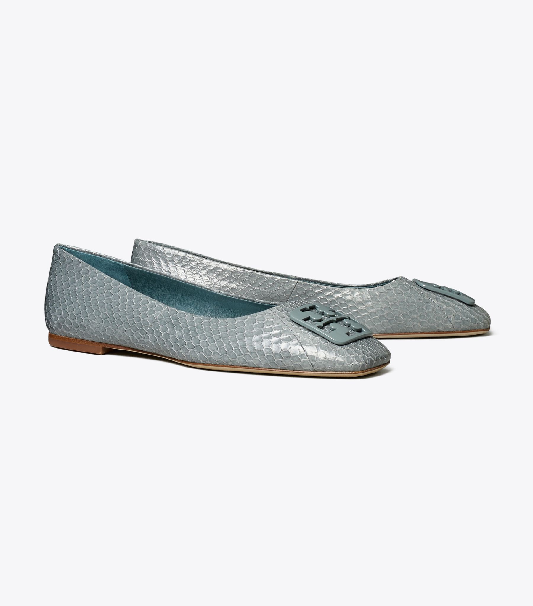 Georgia Snakeskin Ballet Flat, SMOKE BLUE- SNAKE | Tory Burch KW Tory Burch Sz 9.5 Croc Georgia Ballet Flats main image 0