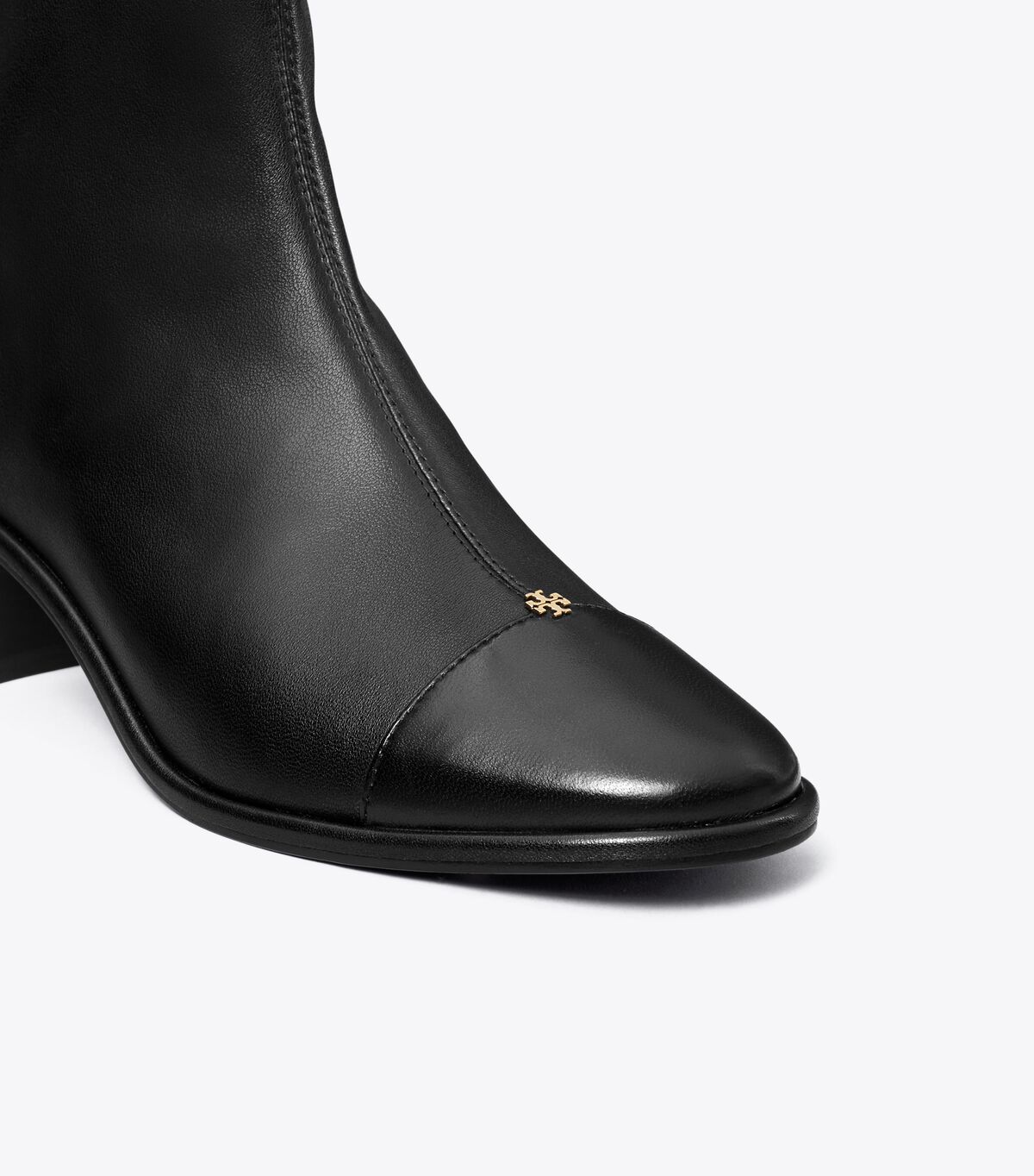 tory burch cap toe low heel ankle boot
