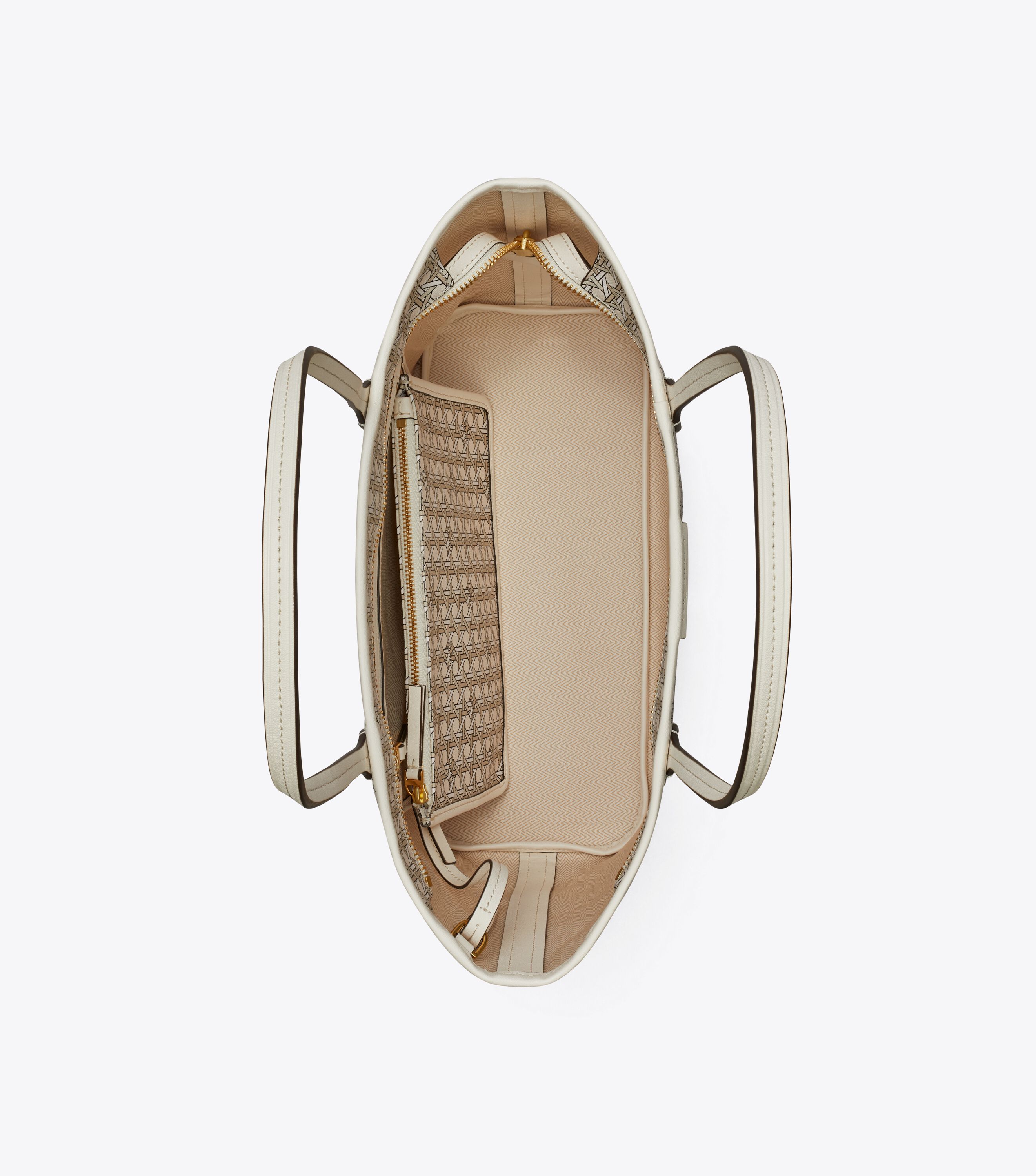 Small Ever-Ready Zip Tote, New Ivory | Tory Burch KW