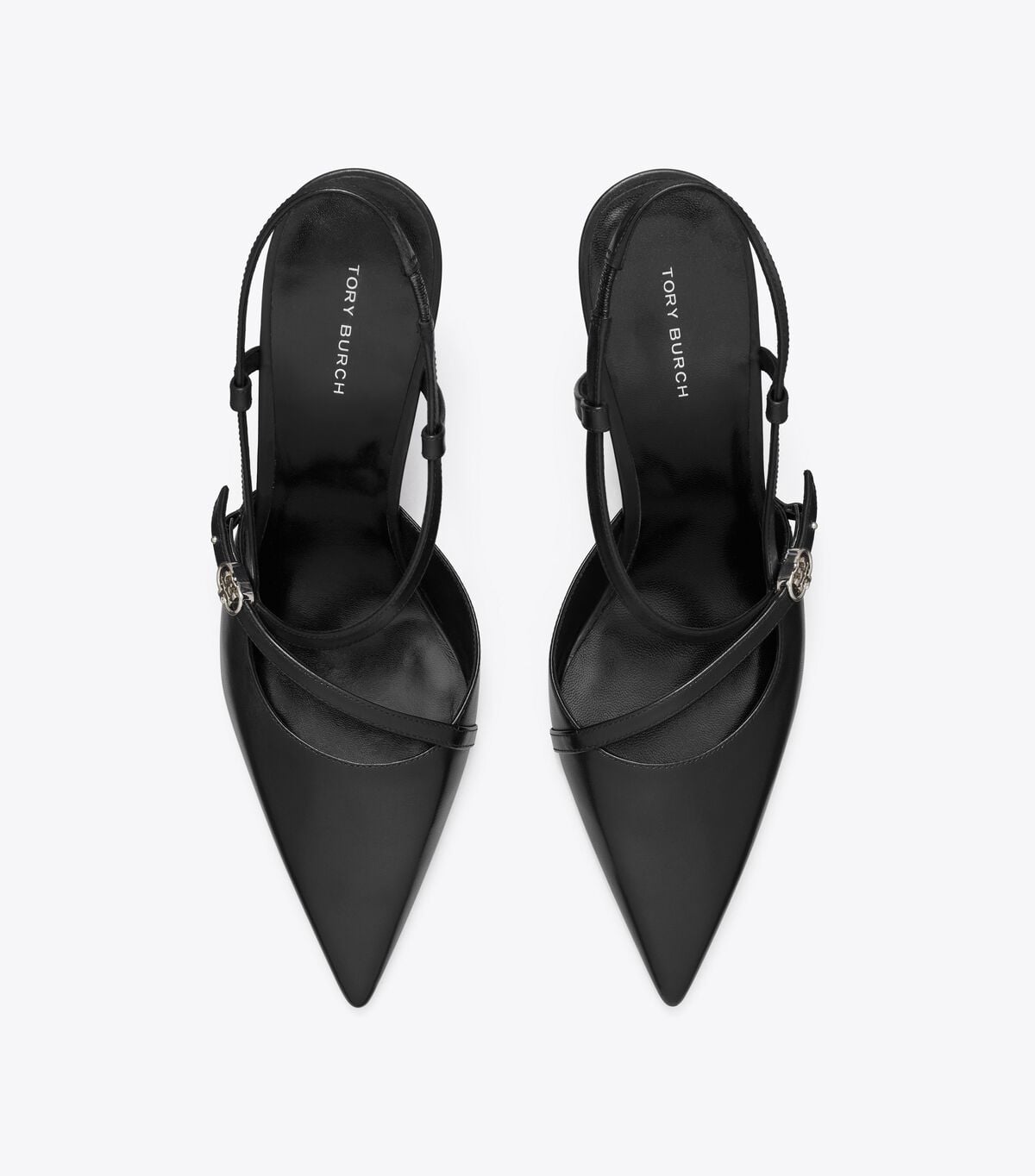 tory burch حذاء بإبزيم مزدوج على شكل حرف t