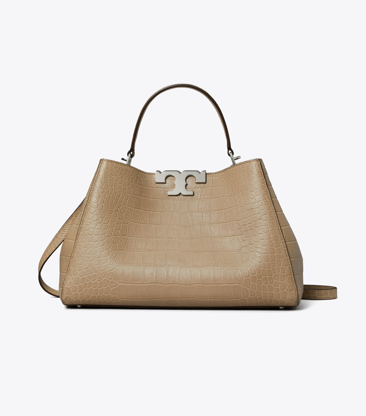 tory burch eleanor soft croc embossed satchel