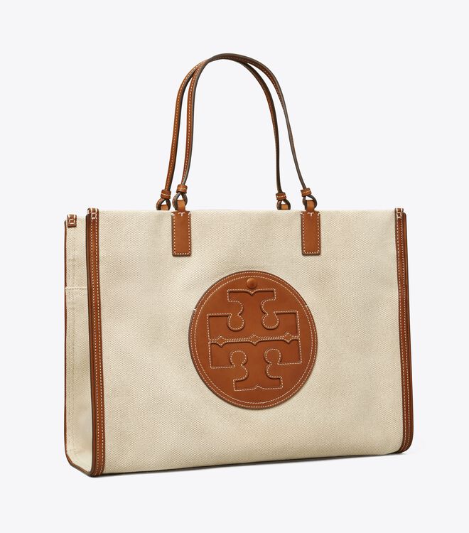 Tory burch ella canvas tote bag clearance
