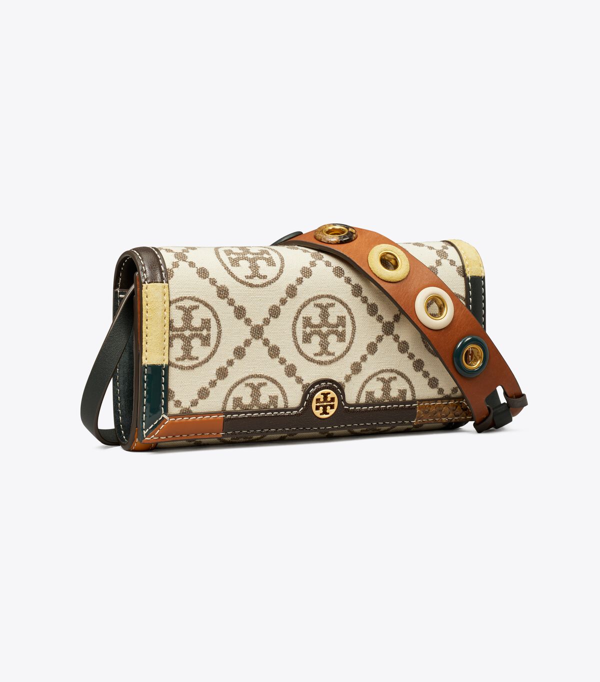 T Monogram Grommet Wallet Crossbody Bag
