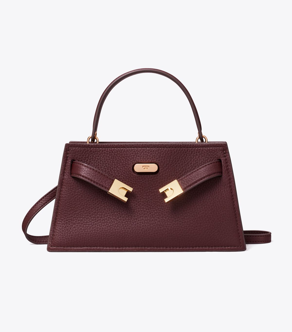 Mini Lee Radziwill Pebbled Top-Handle Bag tory burch mini lee radziwill pebbled top handle bag
