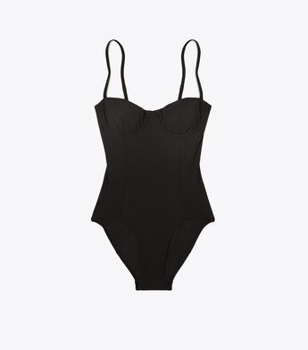 Solid Underwire One-Piece Swimsuit