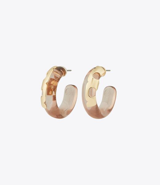 tory burch resin hoop earring