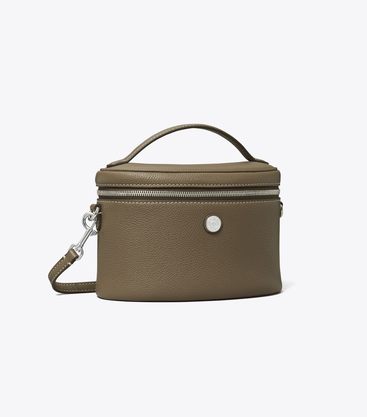 tory burch حقيبة مستحضرات تجميل ناعمة ومرصعة بالحصى