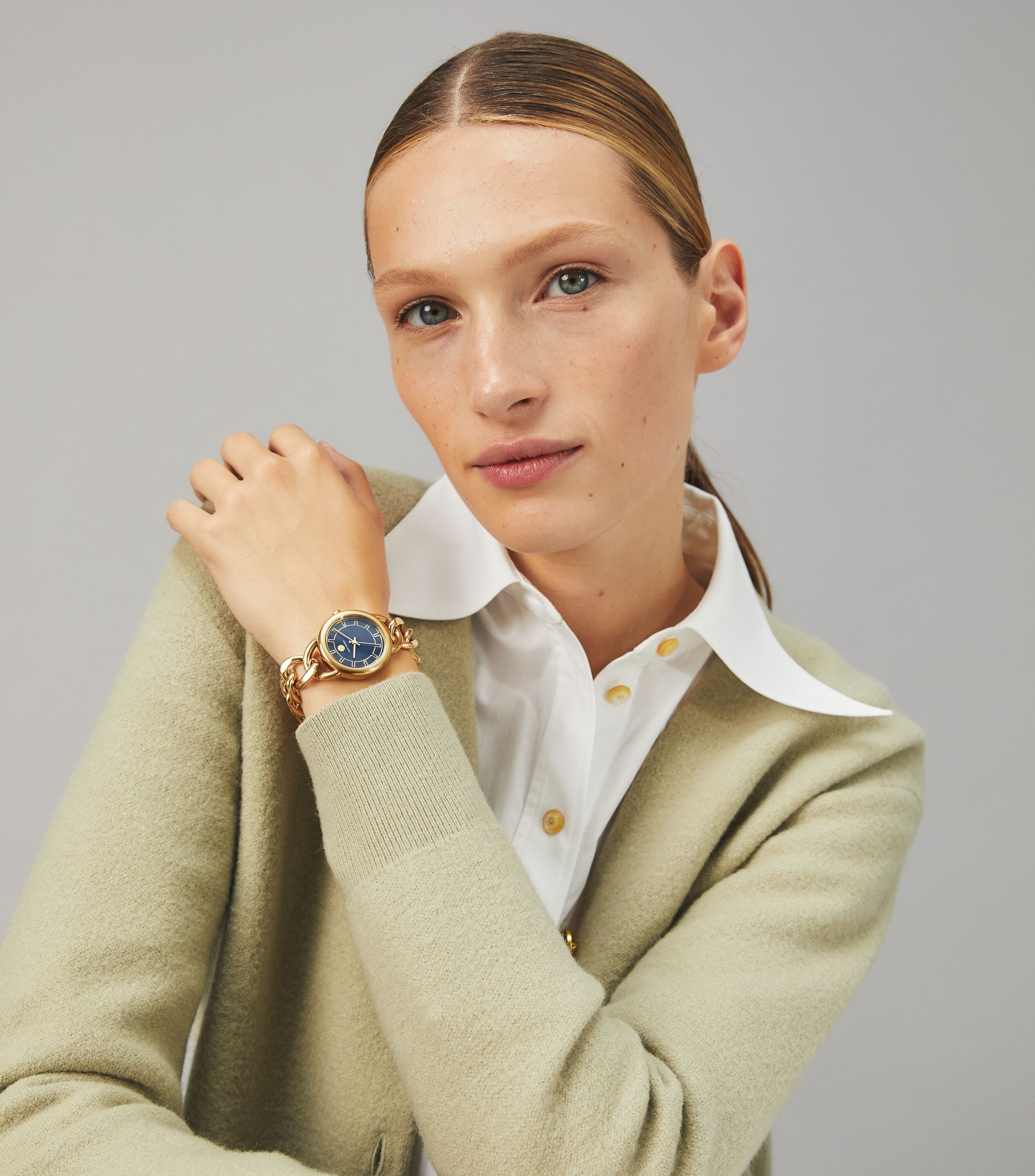 Ravello Watch Gold Tone 32 x 40 MM Jewelry Watches Tory Burch
