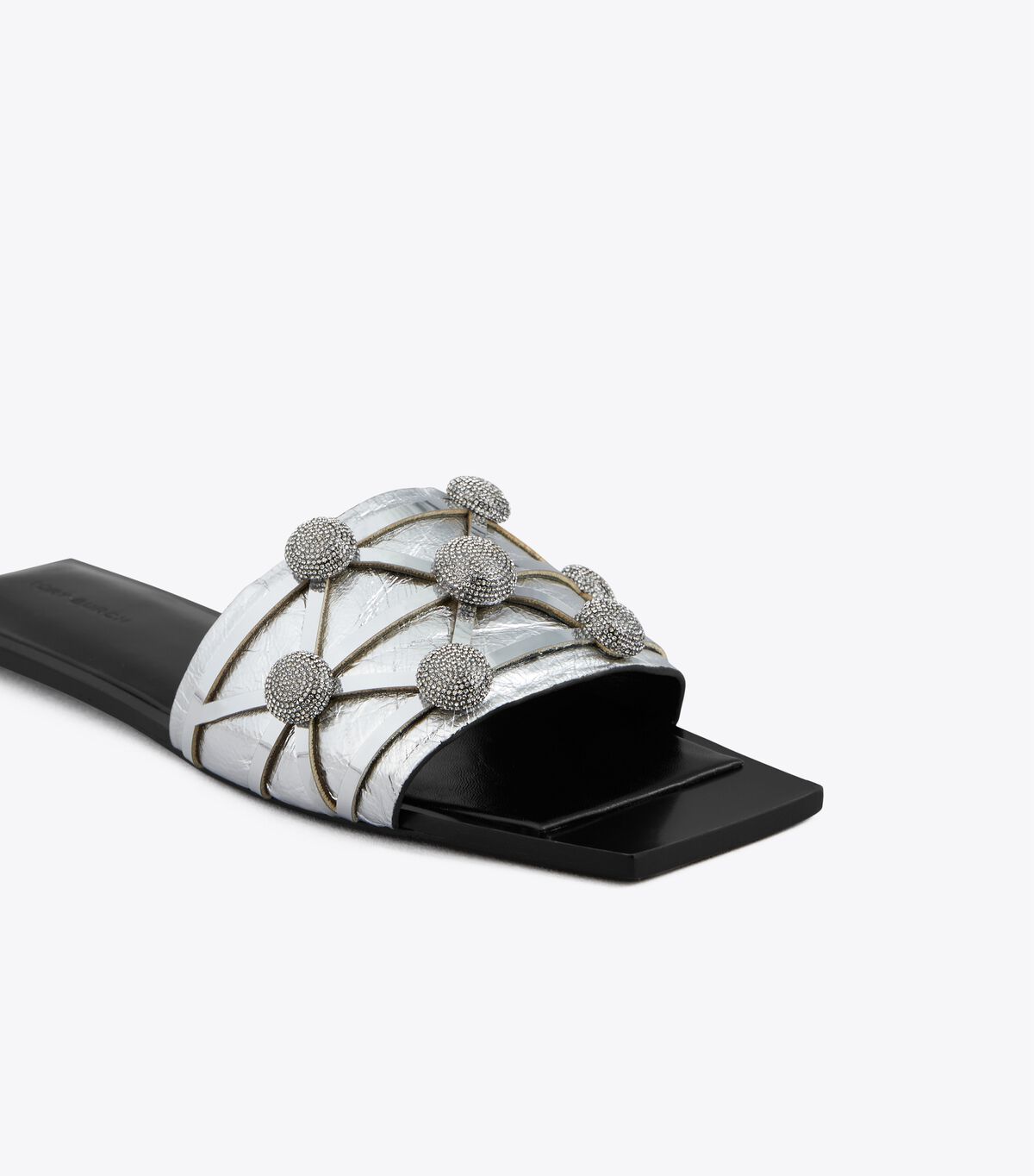 tory burch crystal bobble flat slide