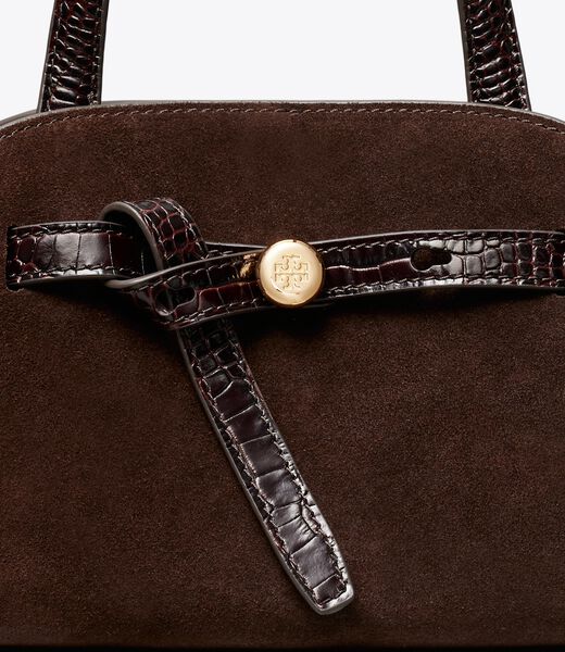 tory burch small romy suede bauletto