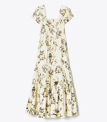 Printed Smocked Dress