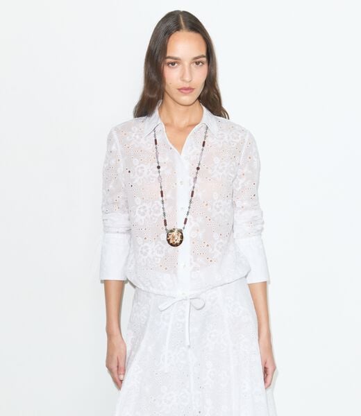 tory burch cotton eyelet blouse