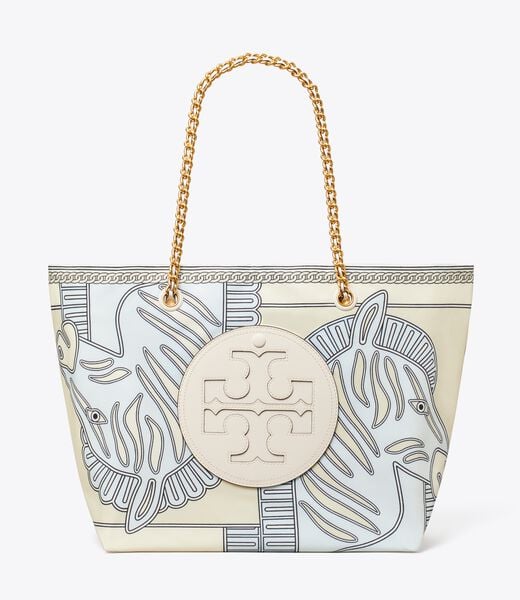tory burch حقيبة إيلا المطبوعة بالسلسلة