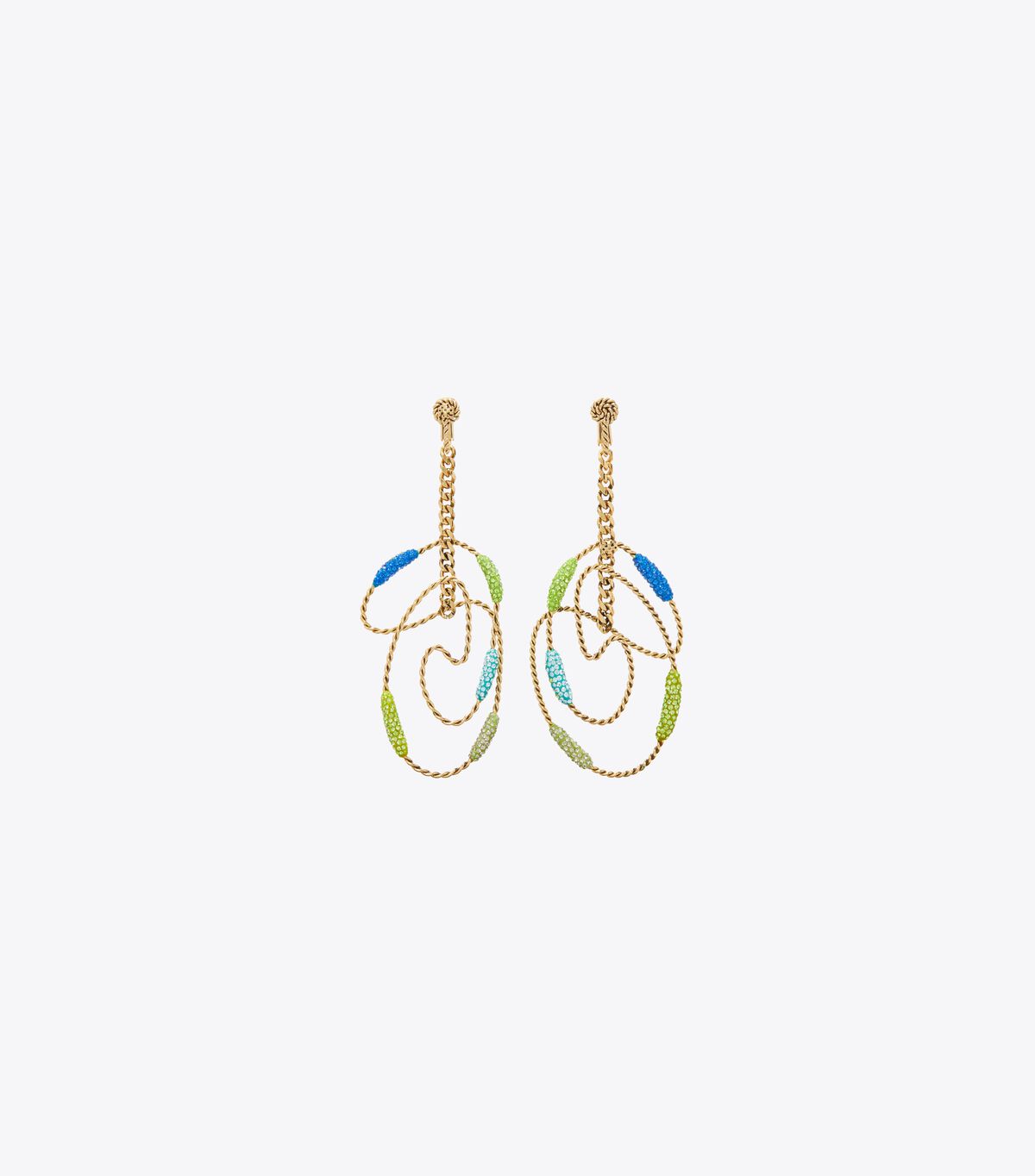 tory burch runway swirl hoop earrings