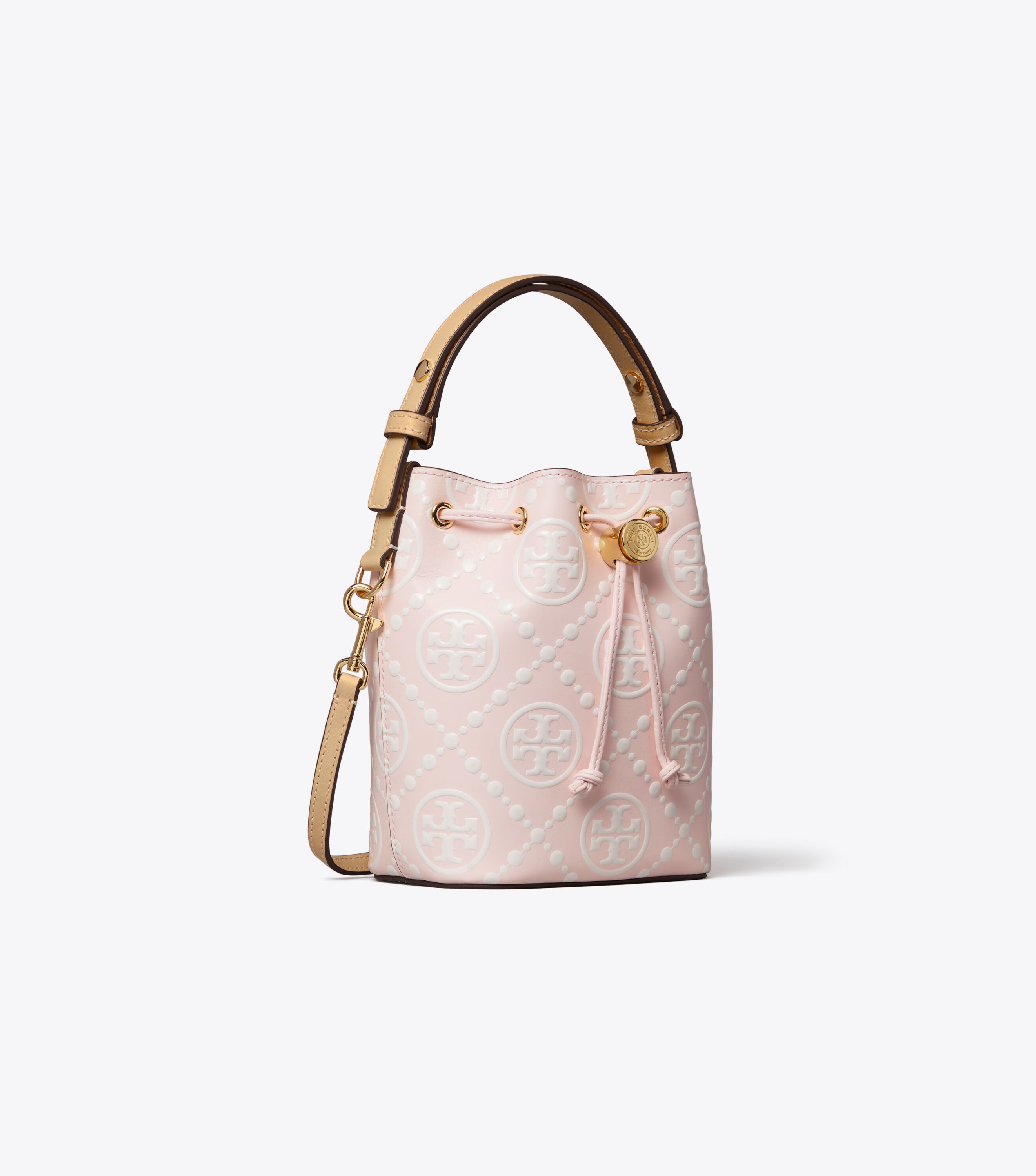 [ToryBurch] Tea Monogram Micro Bucket Bag【残りわずか】 Tory Burch 't Monogram Micro' Bucket Bag in Blue | Lyst