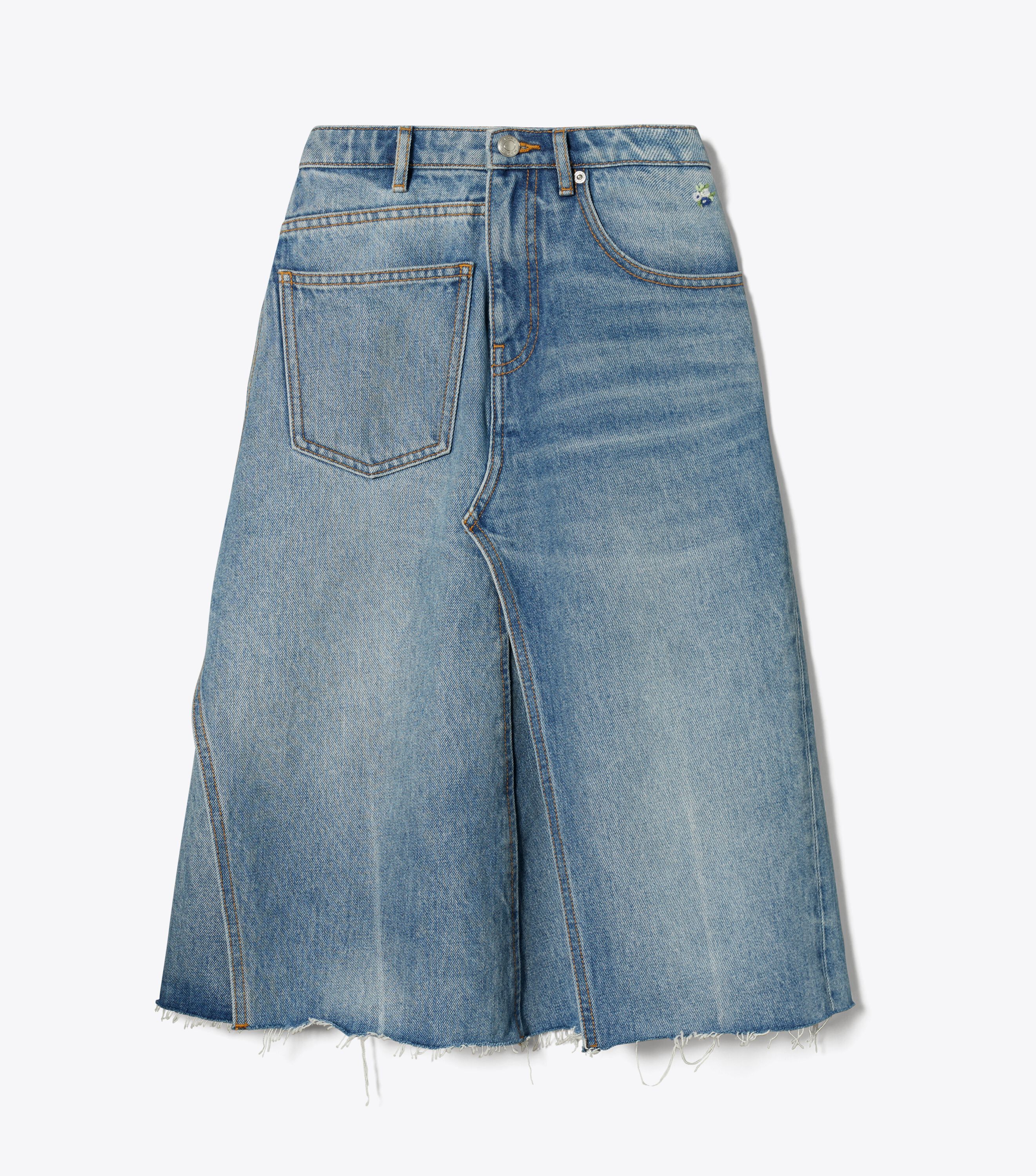 リムアーク Tuck drape SK 36 Denim A-Line Maxi Skirt OA321 - Korean Women's Fashion | LEWKIN